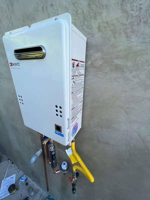 Tankless water heater installation for Victoria Glen homes